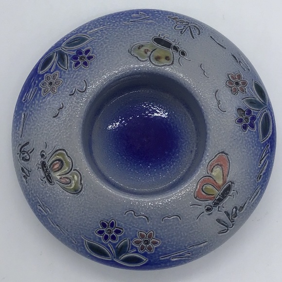 Vintage Handarbeit German Pottery Tea Light Holder - Picture 3 of 4